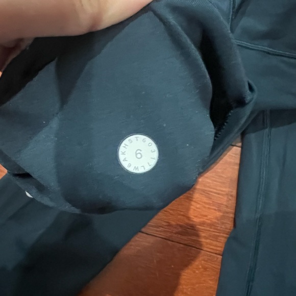 Lululemon Fast & Free Crop Leggings Tights Nulux Noctural Teal Sz. 6 - Picture 11 of 11